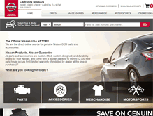 Tablet Screenshot of carsonnissanparts.com